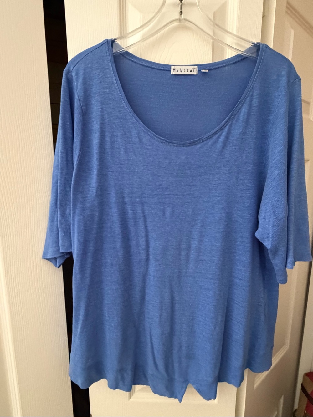 Habitat Blue Scoop Neck Short Sleeve Tee